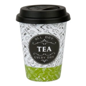 ماگ tea با درب مشکی