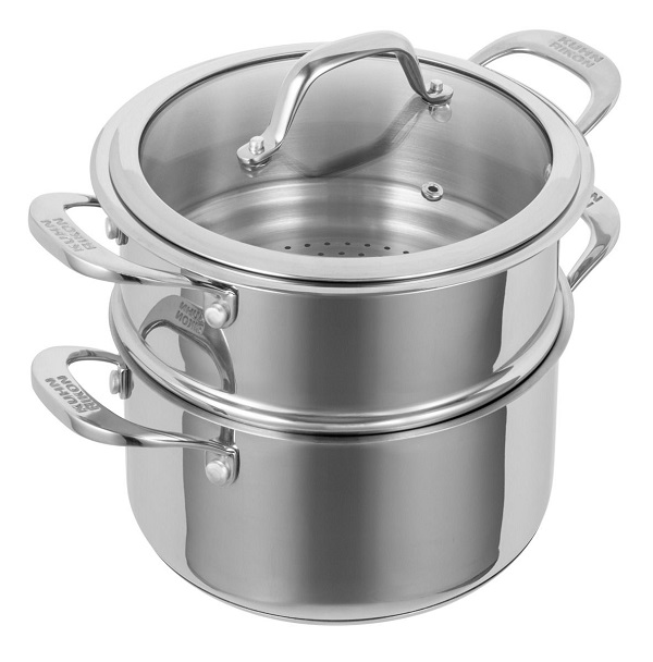 ست قابلمه استیل دو طبقه بخارپز 20 سانت
